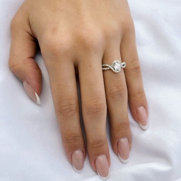 Sterling silver wedding ring - Picture 3 of 5